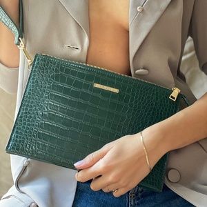 Ideal of Sweden Evergreen Croco Pouch